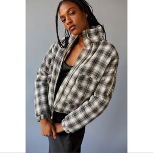 NWT BDG Dixie Flannel Puffer Jacket